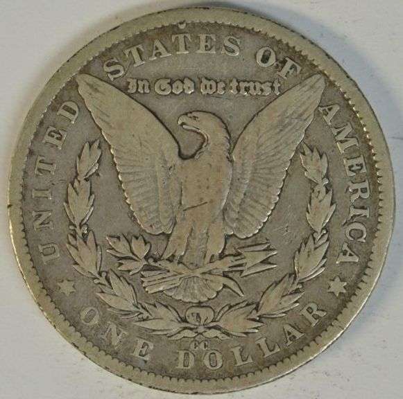 Very scarce 1880-CC Morgan Silver Dollar. Key date