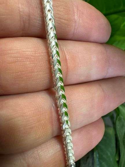 Sterling Silver Men's Franco Chain 3.0mm Solid 925 Italy New Bracelet 8"