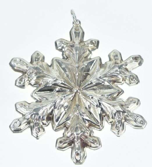 Sterling Silver 1973 Gorham Star Snowflake Christmas Ornament
