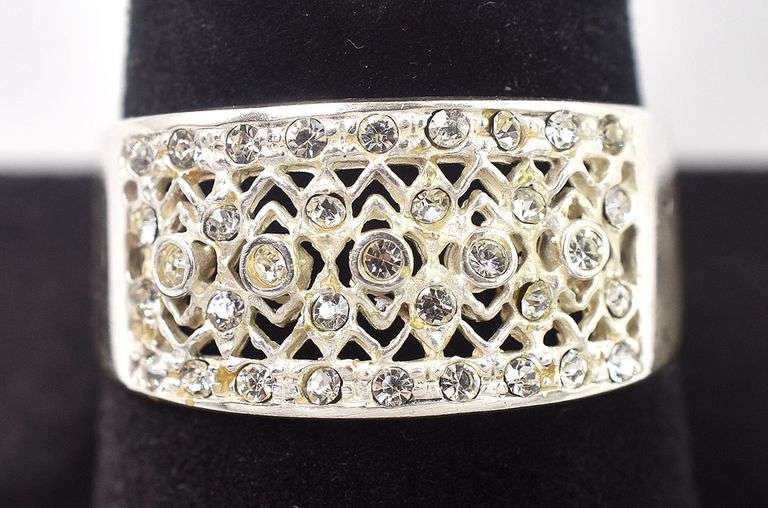 CZ Band Ring in Sterling Silver