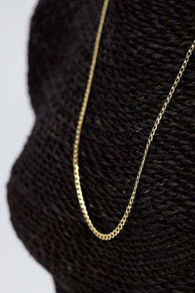 10k Yellow Gold Hollow Curb Link Chain 2.4mm Necklace 20"