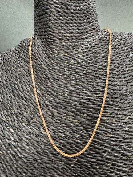 22k Rose Gold Plated Sterling Silver Wheat Chain 1.5mm Solid 925 Italy New Foxtail Spiga Necklace 18