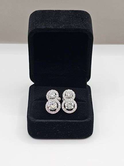 Sparkling 4.25 Ct VVs1  F-G Lab Simulated Diamond Earrings
