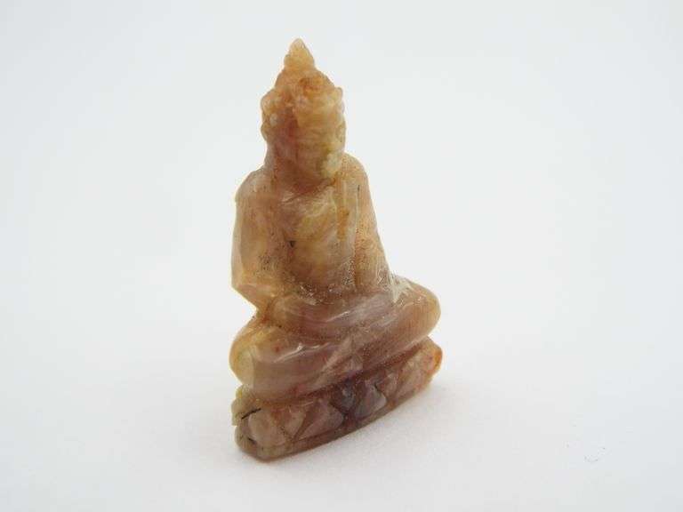 Sunstone carved Buddha statuette
