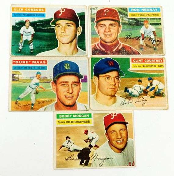 5 Topps 1956 Baseball Cards