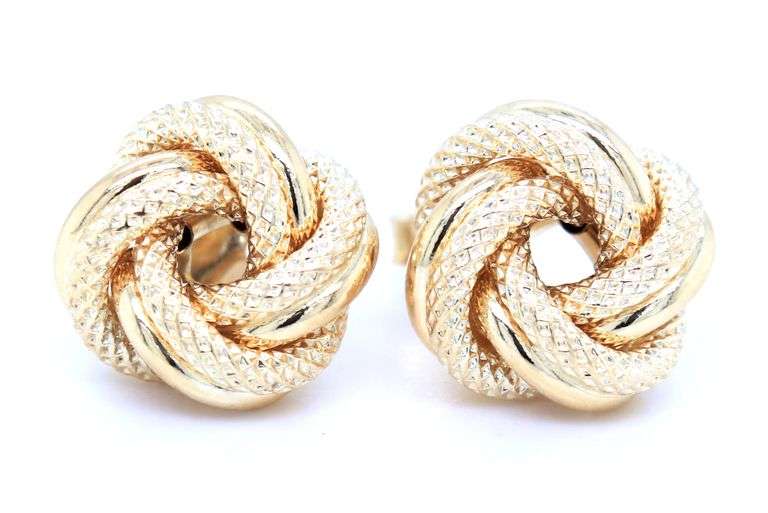 18kt Yellow gold Love knot earrings