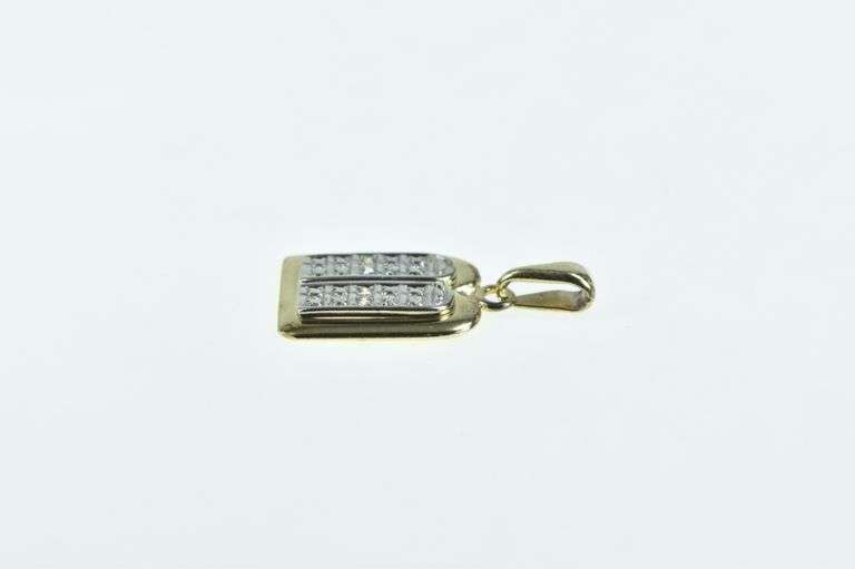 14K Yellow Gold Diamond Ten Commandments Old Testament Charm/Pendant