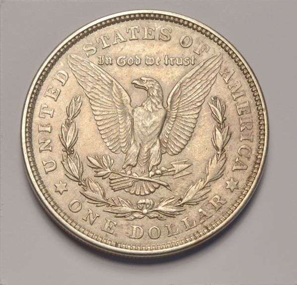 1921 Morgan Silver Dollar Lamination Error, Circulated.