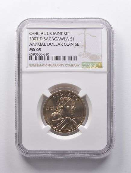 MS69 2007-D Sacagawea Dollar Annual Dollar Coin Set NGC