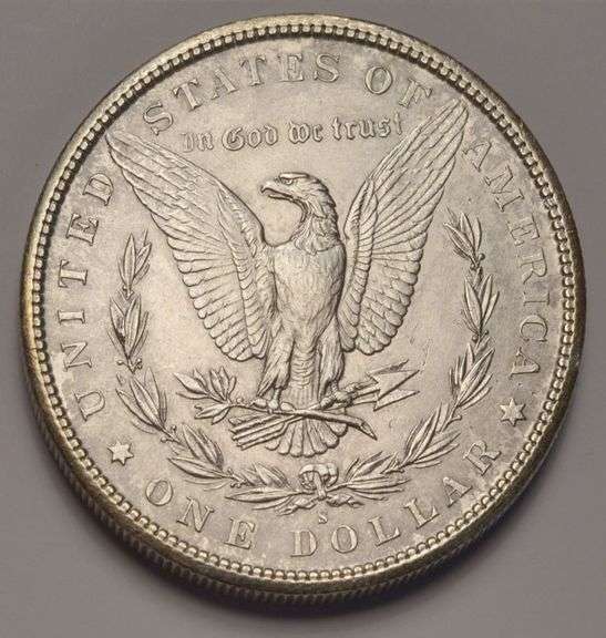 1881-S Morgan Silver Dollar, Cleaned.