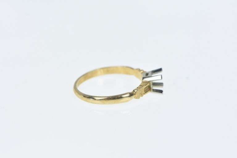 14K Yellow Gold NOS Vintage 4.5mm Engagement Setting Ring