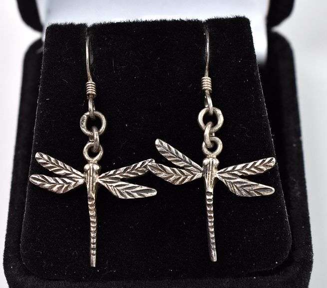 Dragonfly Earrings in Sterling Silver