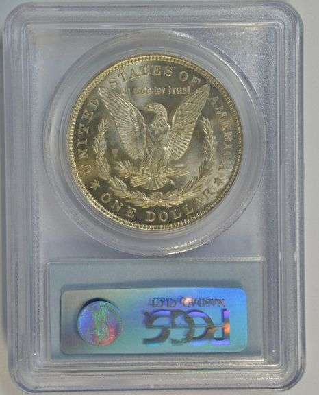 Nearly Gem BU 1921 Morgan Silver Dollar. PCGS MS64