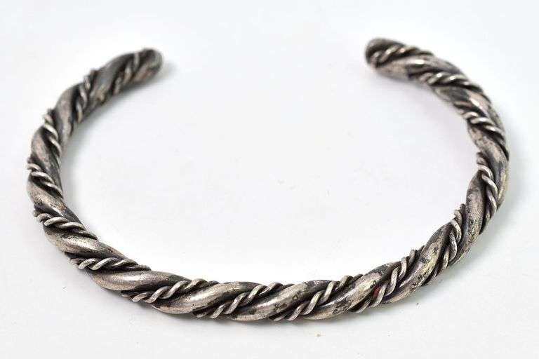 Twisted Cuff Bracelet in Sterling Silver