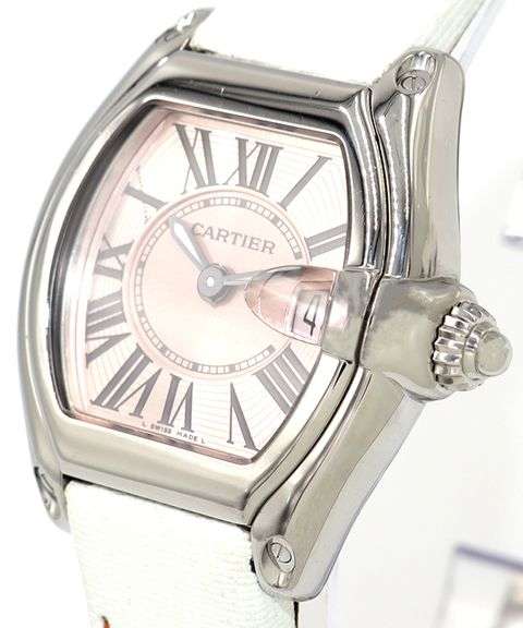 CARTIER Roadster 2675, 32mm, Pink Dial, Stainless Steel Watch W/ Box