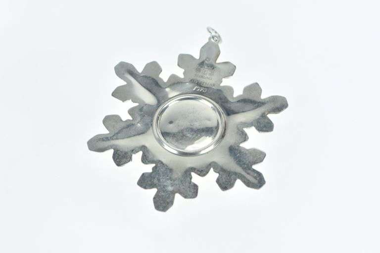 Sterling Silver 1973 Gorham Star Snowflake Christmas Ornament