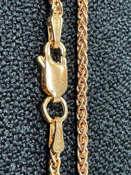 22k Rose Gold Plated Sterling Silver Wheat Chain 1.5mm Solid 925 Italy New Foxtail Spiga Necklace 18