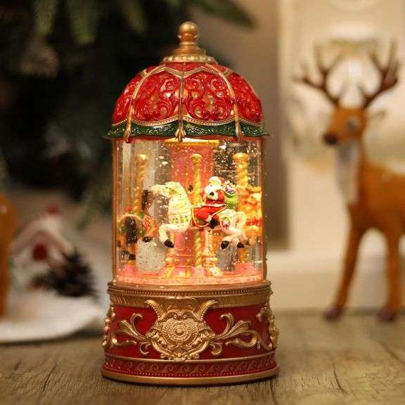 Collectible Old Style Carousel Snow Globe