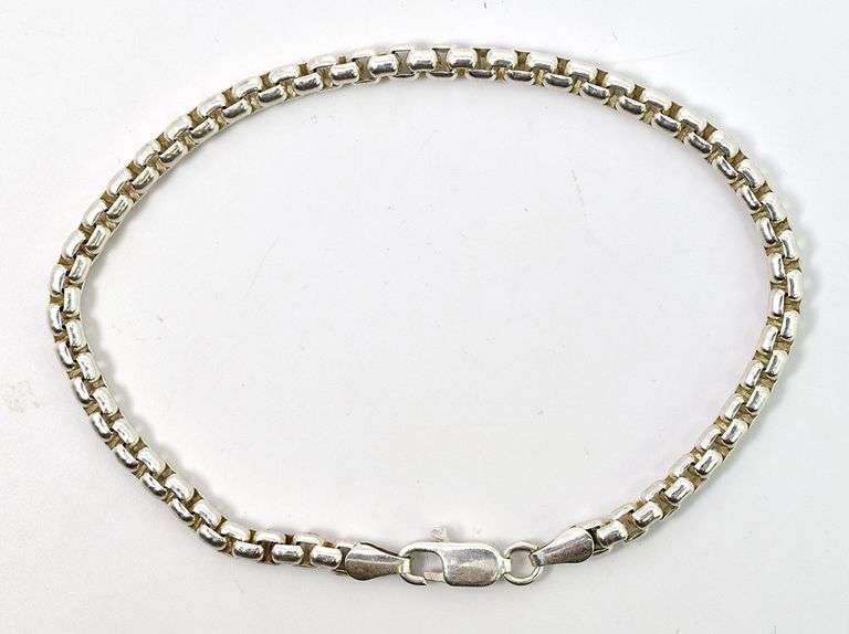 Box Chain Bracelet in Sterling Silver