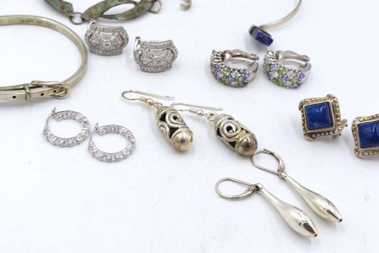Group lot of Vintage 925 sterling silver Mixed jewelry
