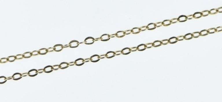 Gold Filled 1.5mm Cable Chain Vintage Oval Link Necklace