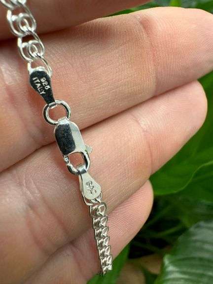 Sterling Silver Italian Love Heart Chain 3.5mm Solid 925 Italy Infinity Promise Bracelet Anklet 9"