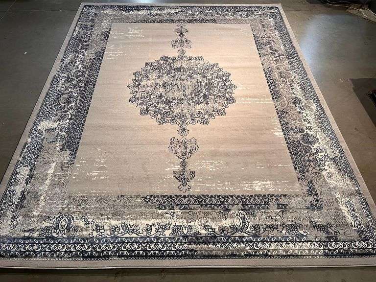Impressive Vintage Repro Design Rug 8x10