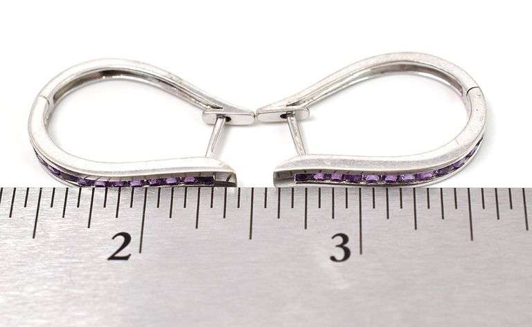 Amethyst Gemstone Earrings in Sterling Silver