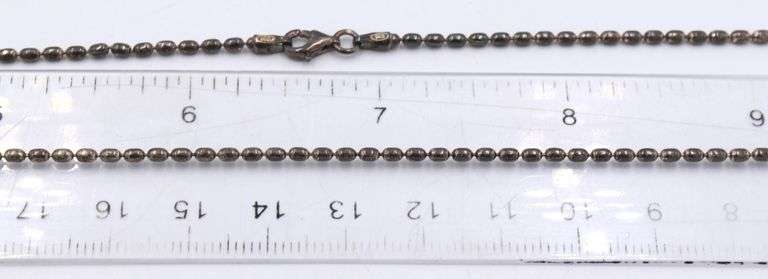 Group lot of vintage 925 sterling silver necklaces
