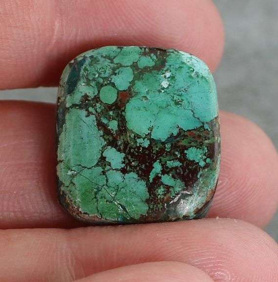 Lovely 24.86ct well marbled blue green Turquoise