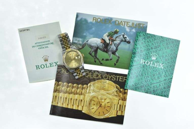 18K Gold Rolex Datejust Model 16233 Men's Watch