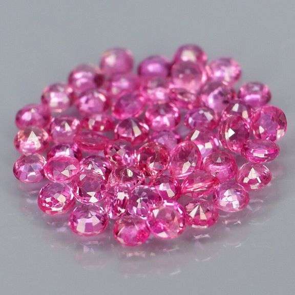Premium 3.28ct 55 piece round cut Ruby set