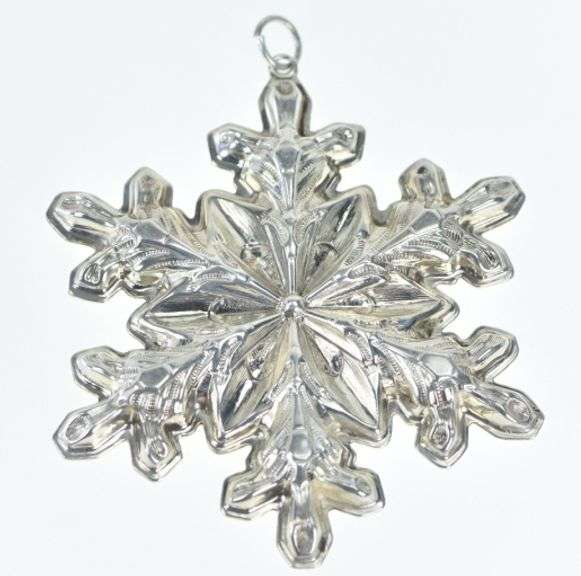 Sterling Silver 1973 Gorham Star Snowflake Christmas Ornament