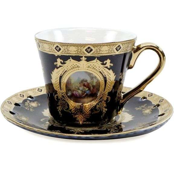 24k Gold The Second Date Royal Porcelain Tea Set