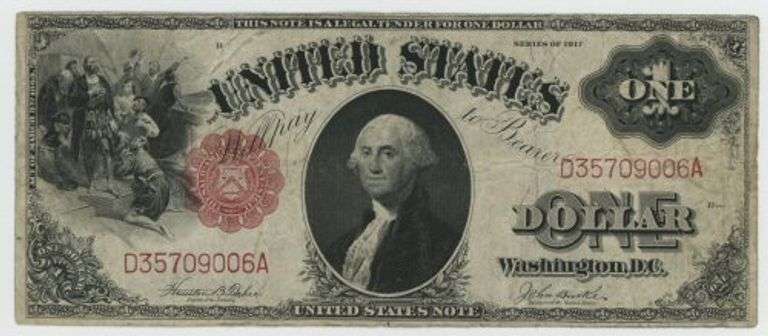 Collectible Series of 1917 Large Size $1 Legal Tender Note