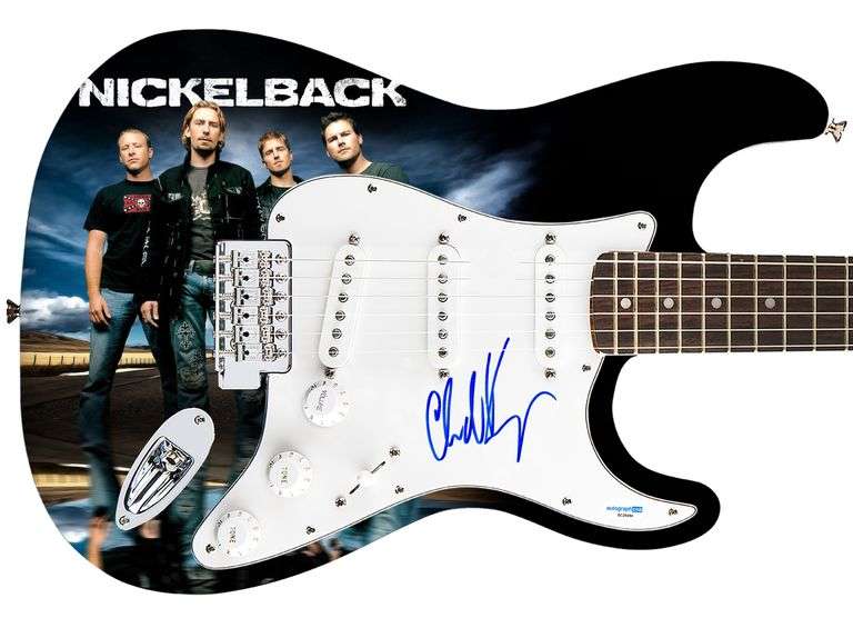 Nickelback Chad Kroeger Autographed Custom Graphics Guitar ACOA