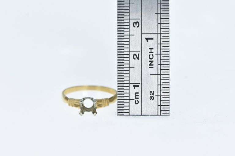 14K Yellow Gold NOS Vintage 4.5mm Engagement Setting Ring