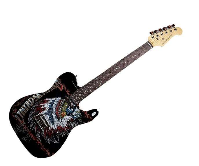 Lynyrd Skynyrd Autographed Signed Custom Graphics Guitar AFTAL UACC ACOA