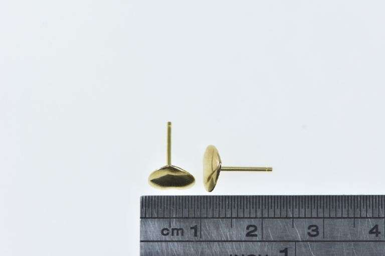 14K Yellow Gold Heart Love Symbol Classic Vintage Stud Earrings