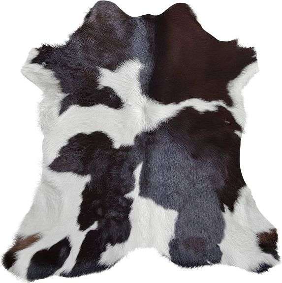South American Genuine Calfskin Chocolate Dark Brown Cowhide Rug
