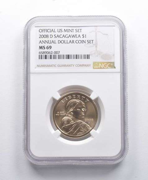 MS69 2008-D Sacagawea Dollar Annual Dollar Coin Set NGC
