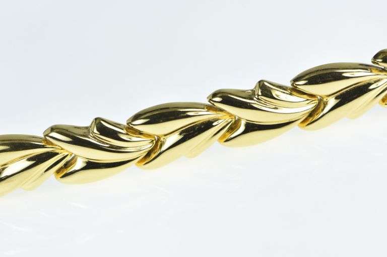 925 Puffy Vintage Wavy Statement Thick Bracelet