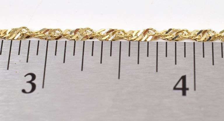 Shinny 14K Yellow Gold Chain Link Bracelet