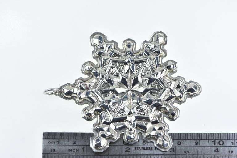 Sterling Silver 1971 Gorham Snowflake Christmas Ornament