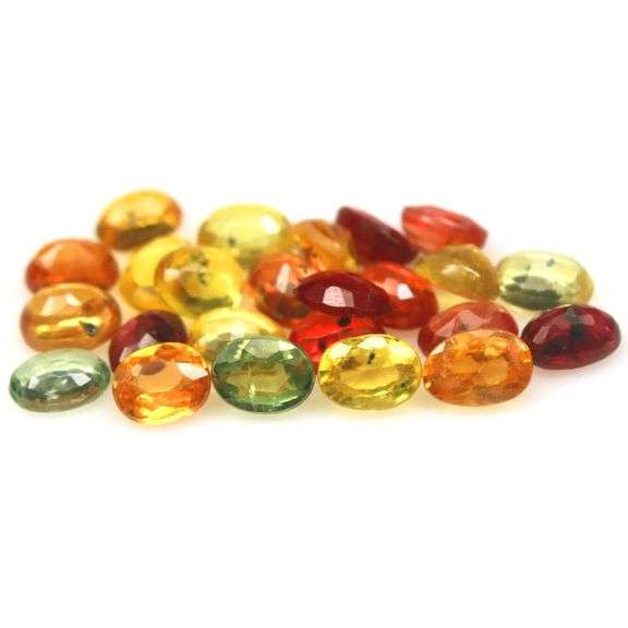 7.07ct heated only Autumn leave Sapphire set