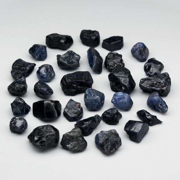 Collectors 30pc. 61.56ct unheated uncut Sapphire set