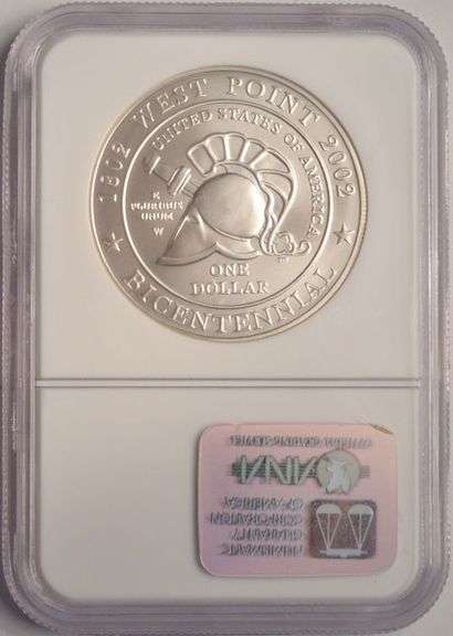 2002 West Point Commemorative Silver Dollars Uncirculated And Proof NGC PF/MS70