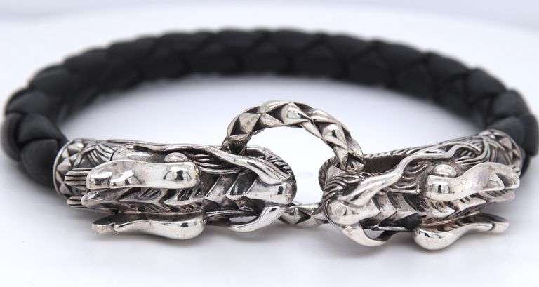 John Hardy Legend Naga double Dragon head bracelet