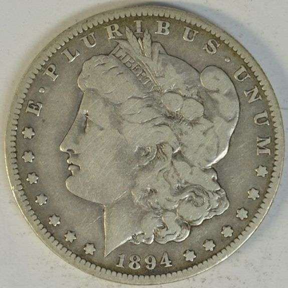 Very scarce key date 1894-S Morgan Silver Dollar in VF