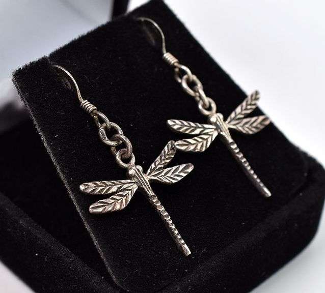 Dragonfly Earrings in Sterling Silver